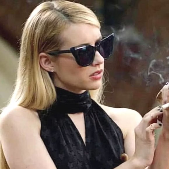 Alice and Olivia Black Delphine Star Top S - As Seen on Madison Montgomery / AHS - Picture 2 of 5